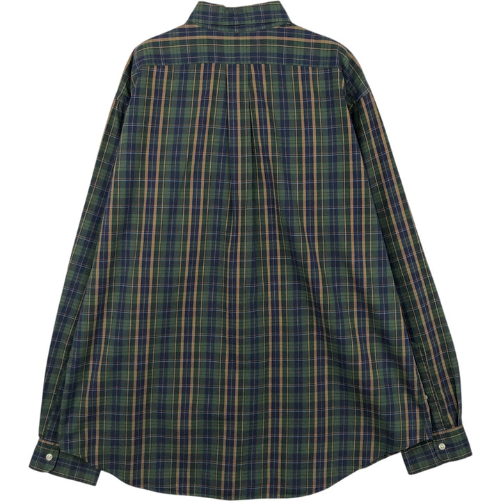 Ralph Lauren Classic Fit Long Sleeve Button Down Check Shirt Men's XL cotton green type Vintage Second Hand