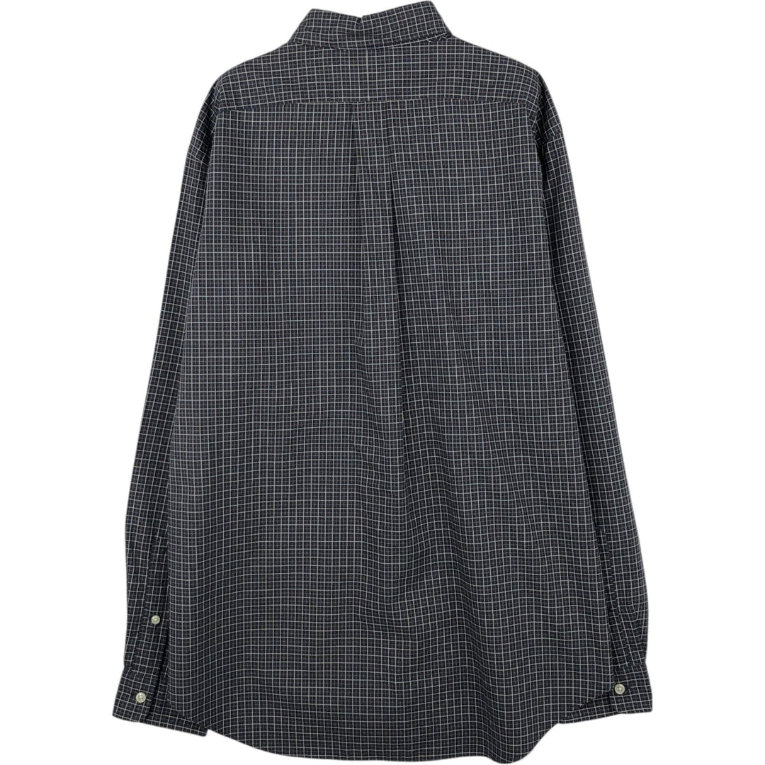 Ralph Lauren Classic Fit Long Sleeve Button Down Check Shirt, Men's Size L cotton black type Vintage Second Hand
