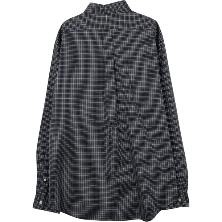 Ralph Lauren Classic Fit Long Sleeve Button Down Check Shirt, Men's Size L cotton black type Vintage Second Hand