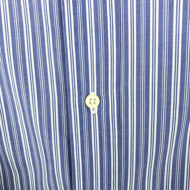 Ralph Lauren POLO by Ralph Lauren PHILIP Long-Sleeve Striped Shirt, Men's Size XL (approx.) cotton blue type Vintage Second Hand