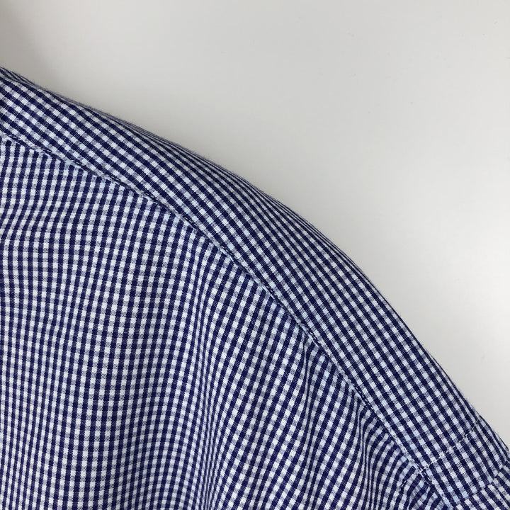 Ralph Lauren Classic Fit Long Sleeve Button Down Check Shirt Men's XL cotton blue type Vintage Second Hand