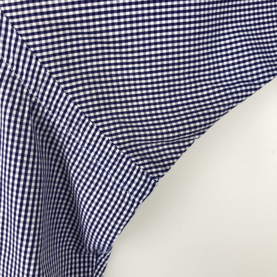 Ralph Lauren Classic Fit Long Sleeve Button Down Check Shirt Men's XL cotton blue type Vintage Second Hand
