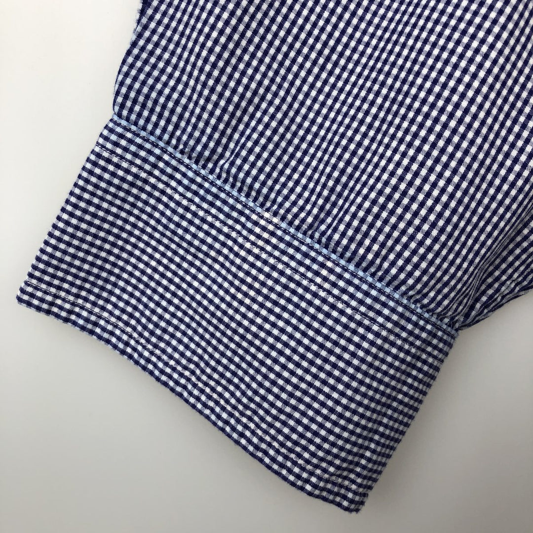 Ralph Lauren Classic Fit Long Sleeve Button Down Check Shirt Men's XL cotton blue type Vintage Second Hand