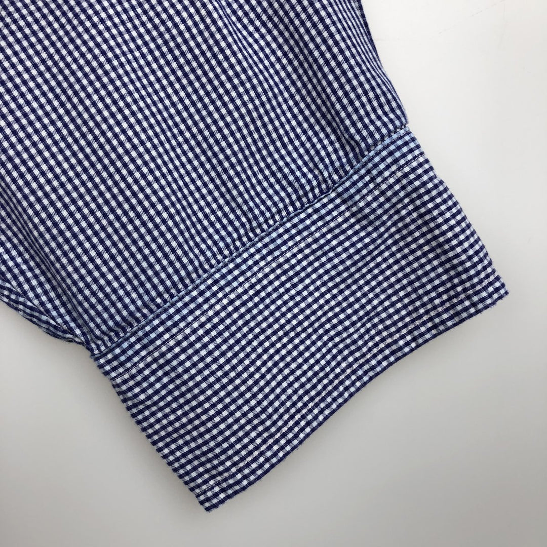 Ralph Lauren Classic Fit Long Sleeve Button Down Check Shirt Men's XL cotton blue type Vintage Second Hand