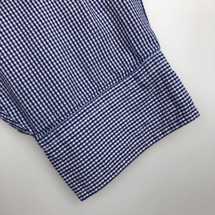 Ralph Lauren Classic Fit Long Sleeve Button Down Check Shirt Men's XL cotton blue type Vintage Second Hand