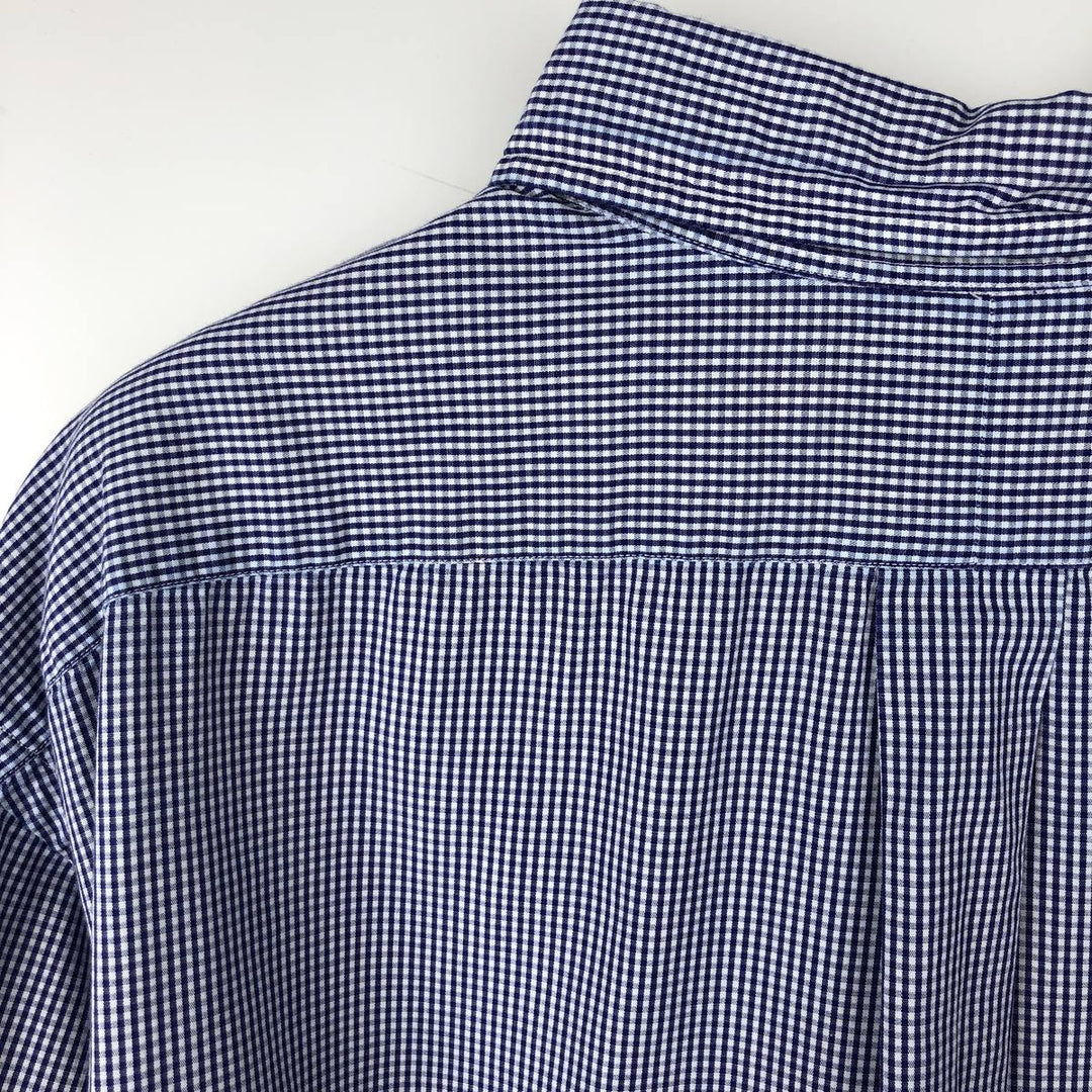 Ralph Lauren Classic Fit Long Sleeve Button Down Check Shirt Men's XL cotton blue type Vintage Second Hand