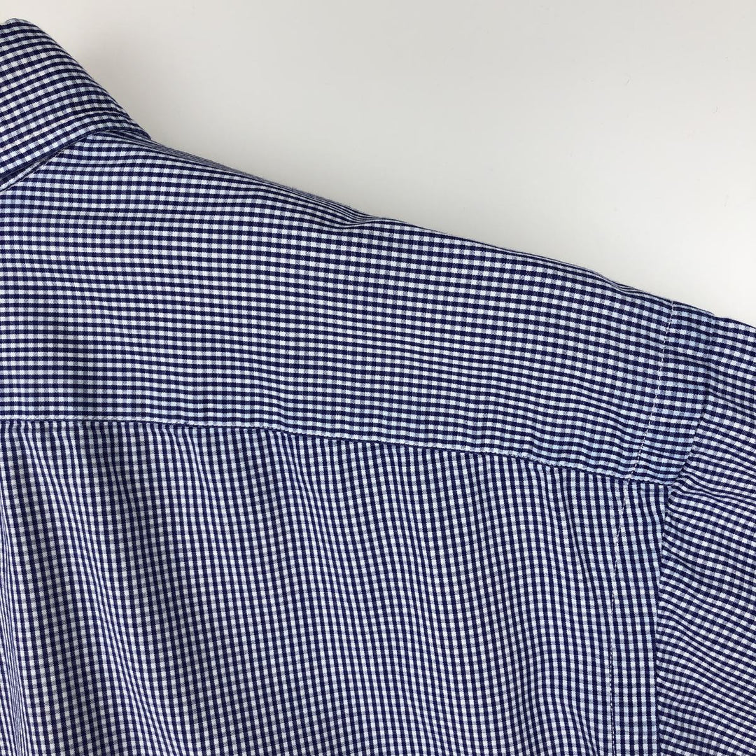Ralph Lauren Classic Fit Long Sleeve Button Down Check Shirt Men's XL cotton blue type Vintage Second Hand