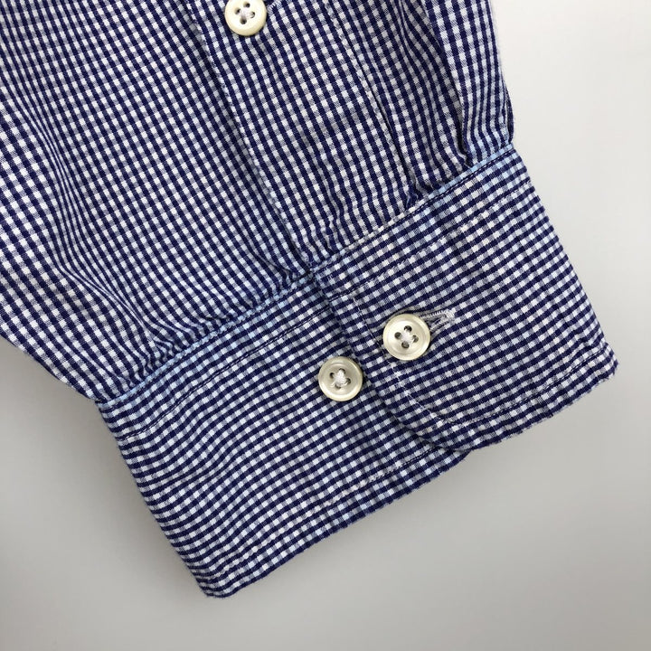 Ralph Lauren Classic Fit Long Sleeve Button Down Check Shirt Men's XL cotton blue type Vintage Second Hand