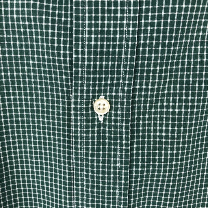 Ralph Lauren Classic Fit Long Sleeve Button Down Check Shirt Men's XL cotton green type Vintage Second Hand