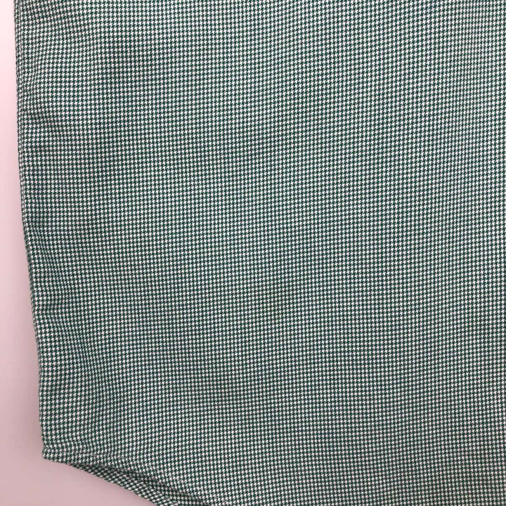 Ralph Lauren BLAKE Houndstooth Pattern Long Sleeve Button-Down Check Shirt, Men's Size XL cotton green type Vintage Second Hand