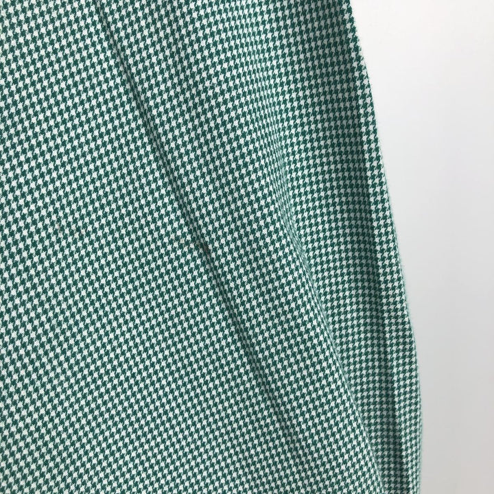 Ralph Lauren BLAKE Houndstooth Pattern Long Sleeve Button-Down Check Shirt, Men's Size XL cotton green type Vintage Second Hand