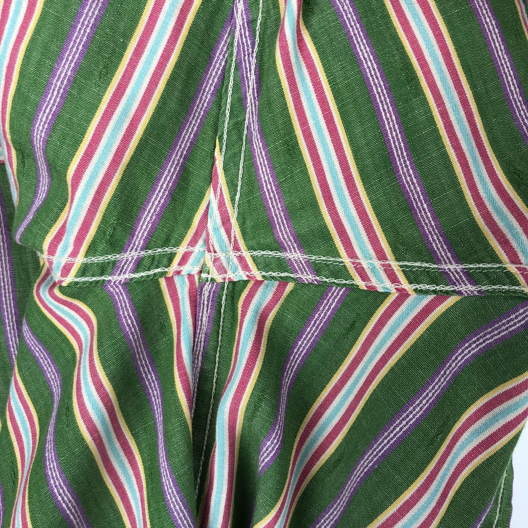 Ralph Lauren POLO by Ralph Lauren Multi-stripe Long-Sleeve Striped Shirt, Men's Size S (approx.) cotton green type Vintage Second Hand