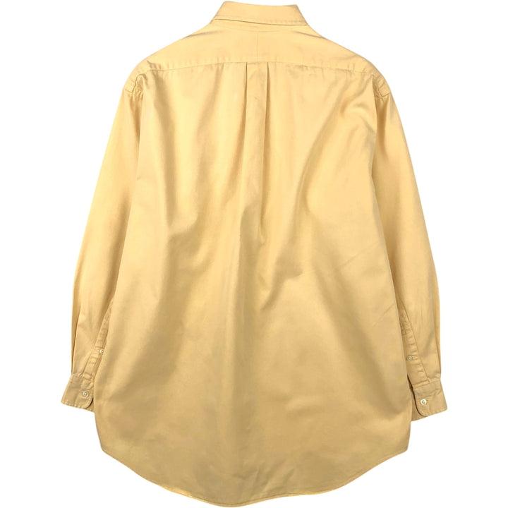 Ralph Lauren long sleeve button down shirt, men's size M cotton yellow type Vintage Second Hand