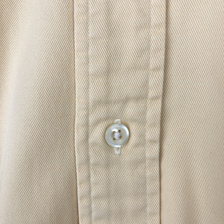 Ralph Lauren long sleeve button down shirt, men's size M cotton yellow type Vintage Second Hand
