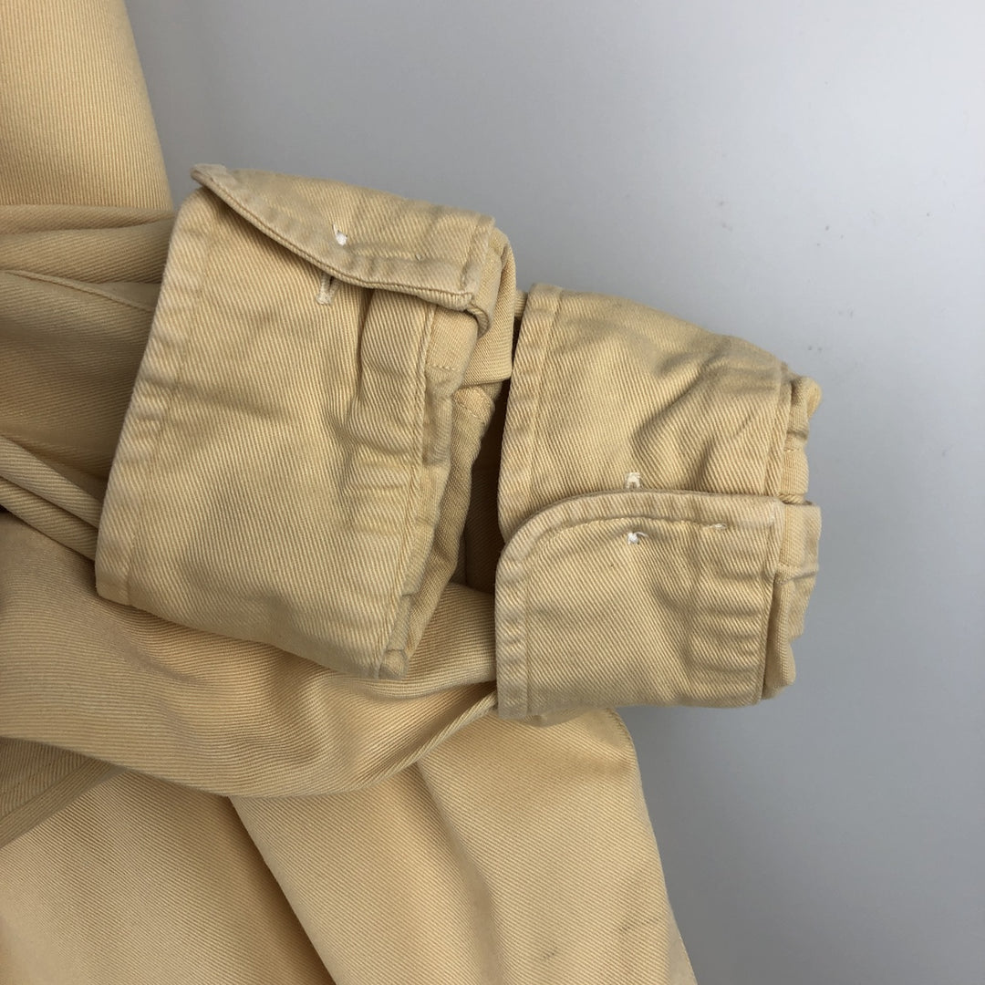 Ralph Lauren long sleeve button down shirt, men's size M cotton yellow type Vintage Second Hand