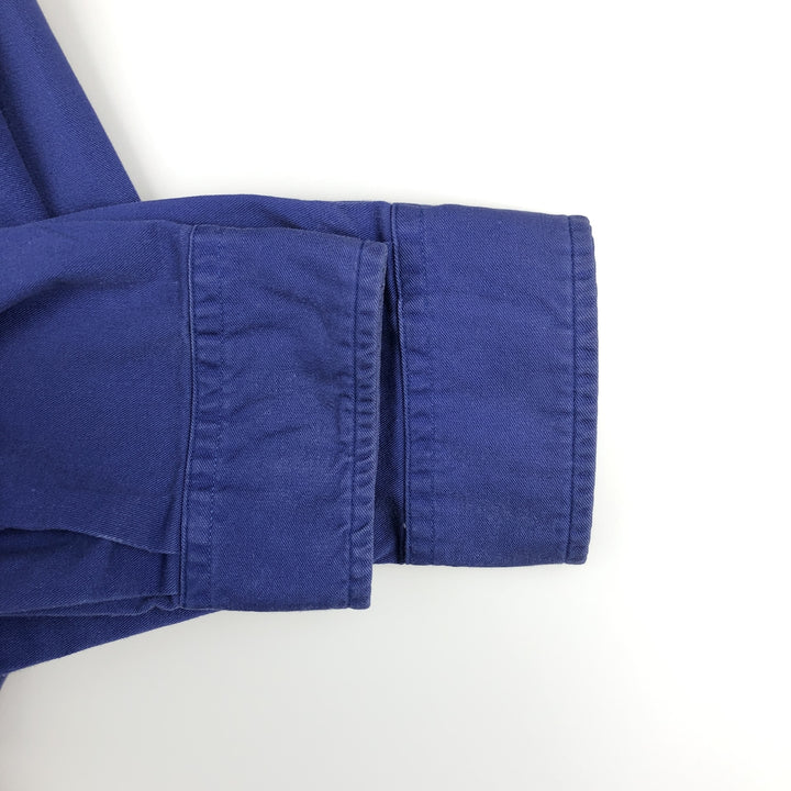 Ralph Lauren long sleeve button down shirt, men's size L cotton Navy blue Vintage Second Hand