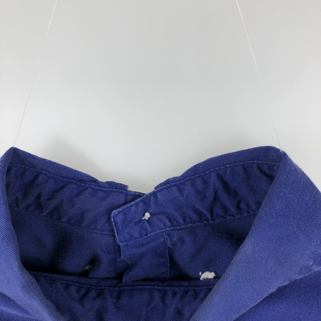 Ralph Lauren long sleeve button down shirt, men's size L cotton Navy blue Vintage Second Hand