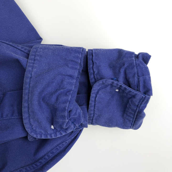 Ralph Lauren long sleeve button down shirt, men's size L cotton Navy blue Vintage Second Hand