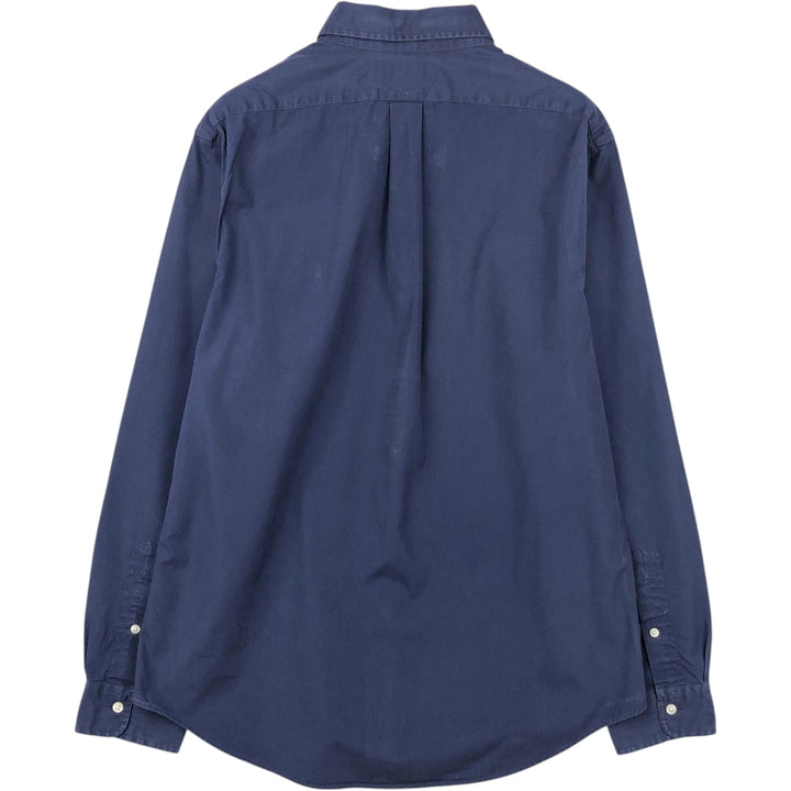 Ralph Lauren CUSTOM FIT long sleeve button down shirt, men's size L cotton navy blue type Vintage Second Hand