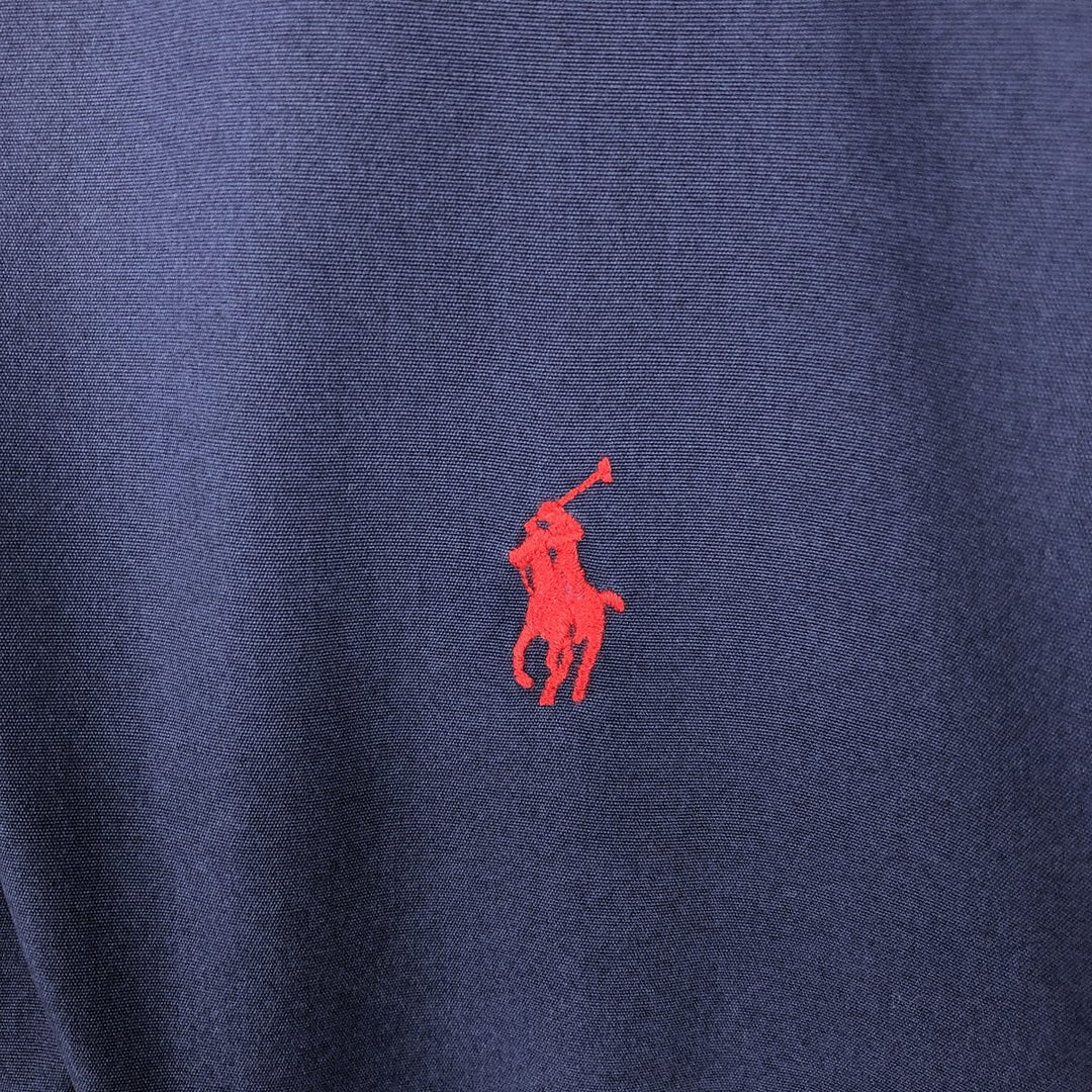 Ralph Lauren CUSTOM FIT long sleeve button down shirt, men's size L cotton navy blue type Vintage Second Hand