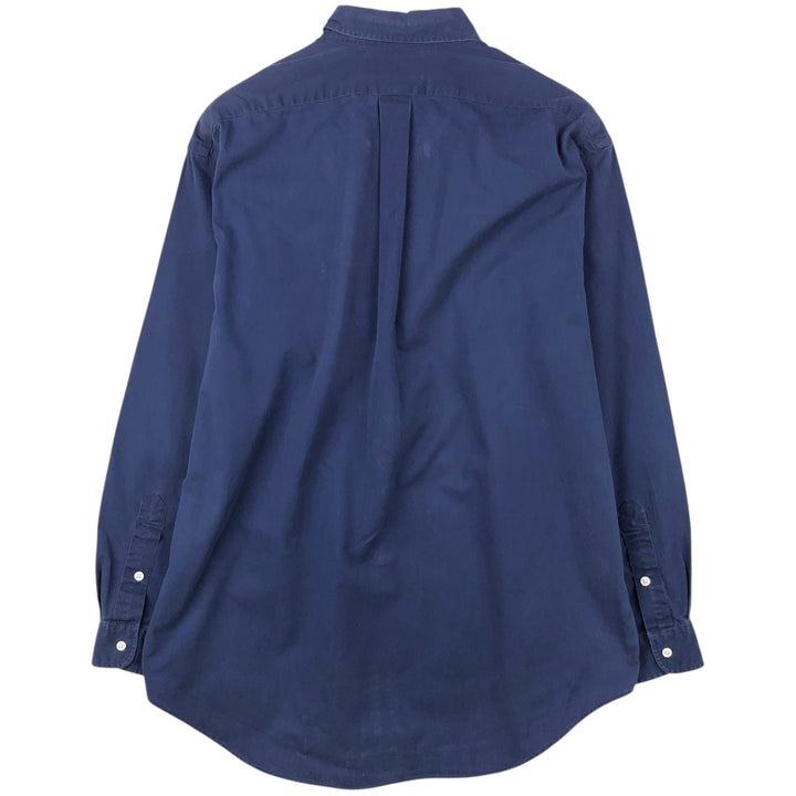 Ralph Lauren BLAKE long sleeve button down shirt, men's size L cotton navy blue type Vintage Second Hand