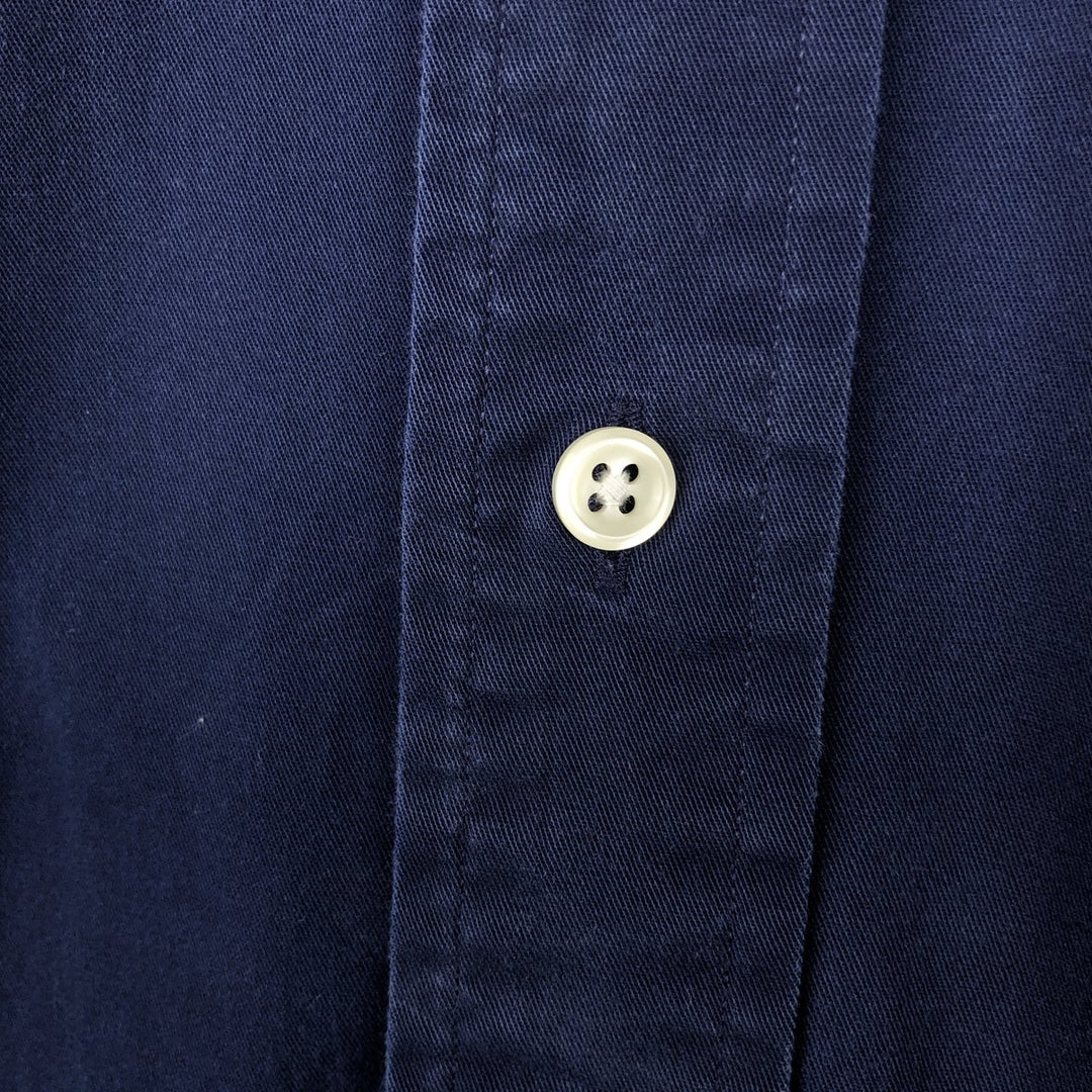Ralph Lauren BLAKE long sleeve button down shirt, men's size L cotton navy blue type Vintage Second Hand