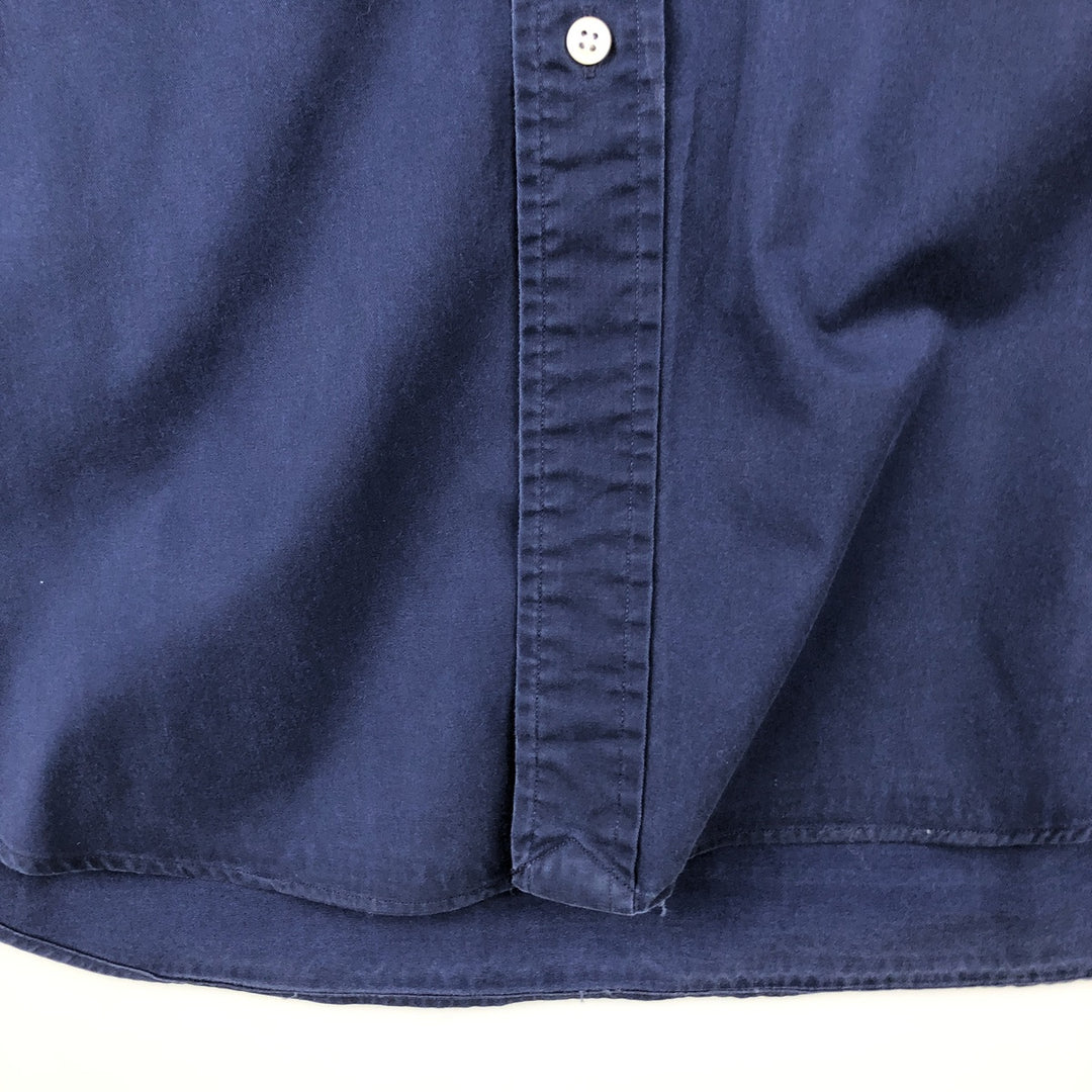Ralph Lauren BLAKE long sleeve button down shirt, men's size L cotton navy blue type Vintage Second Hand