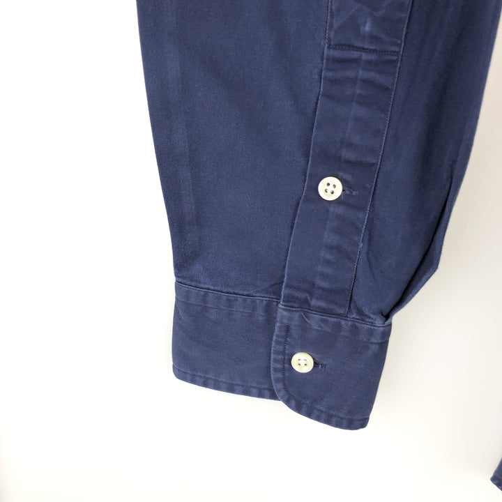 Ralph Lauren BLAKE long sleeve button down shirt, men's size L cotton navy blue type Vintage Second Hand