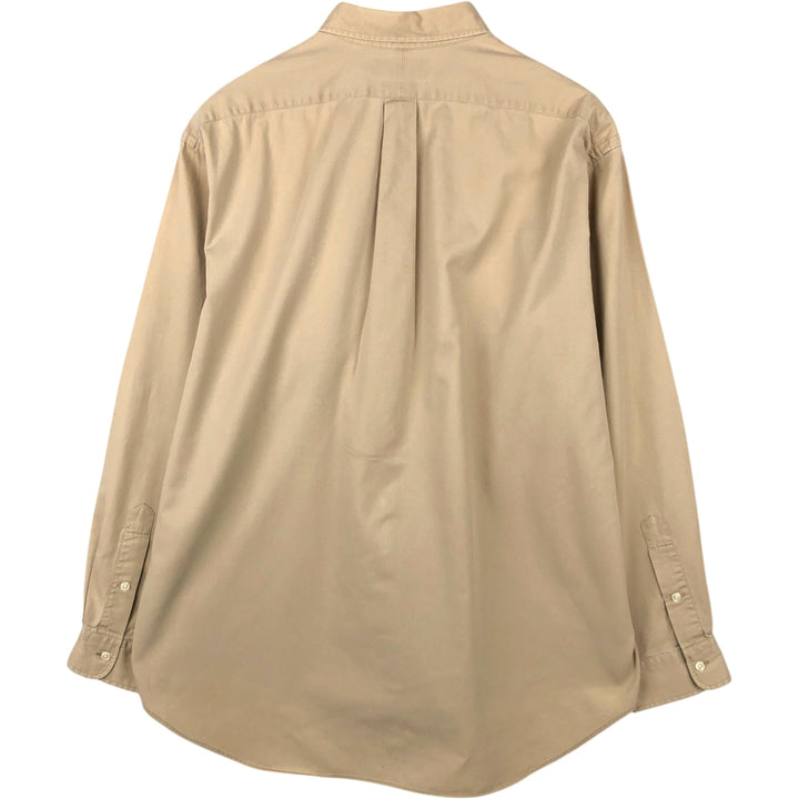 Ralph Lauren BLAIRE long sleeve button down shirt, men's XL size cotton Beige type Vintage Second Hand