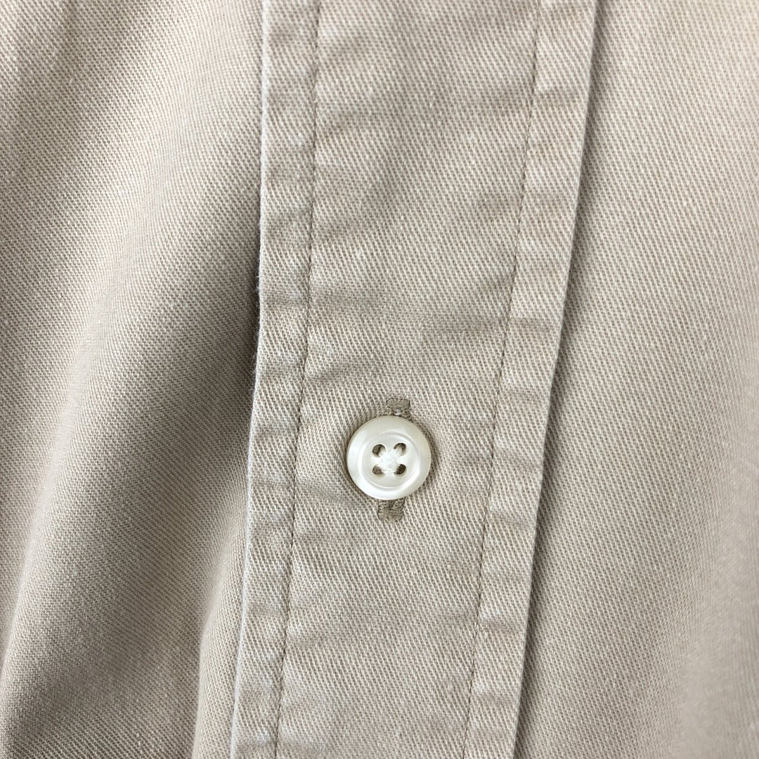 Ralph Lauren BLAIRE long sleeve button down shirt, men's XL size cotton Beige type Vintage Second Hand