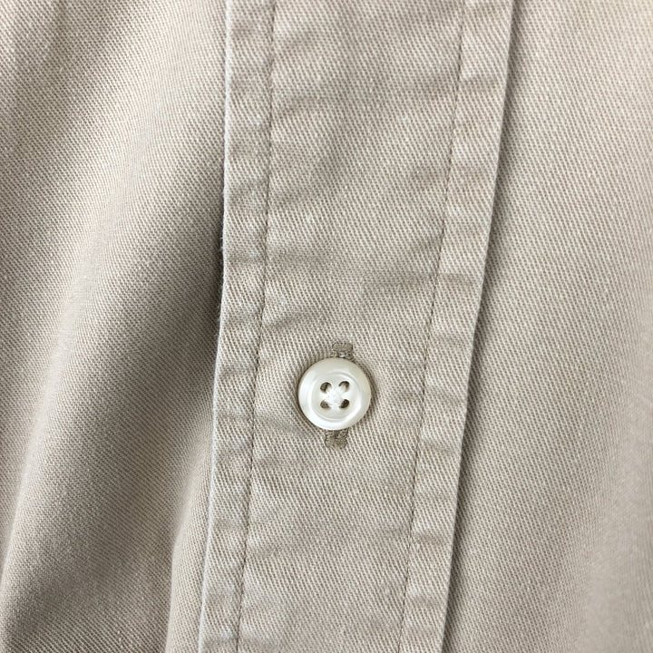 Ralph Lauren BLAIRE long sleeve button down shirt, men's XL size cotton Beige type Vintage Second Hand
