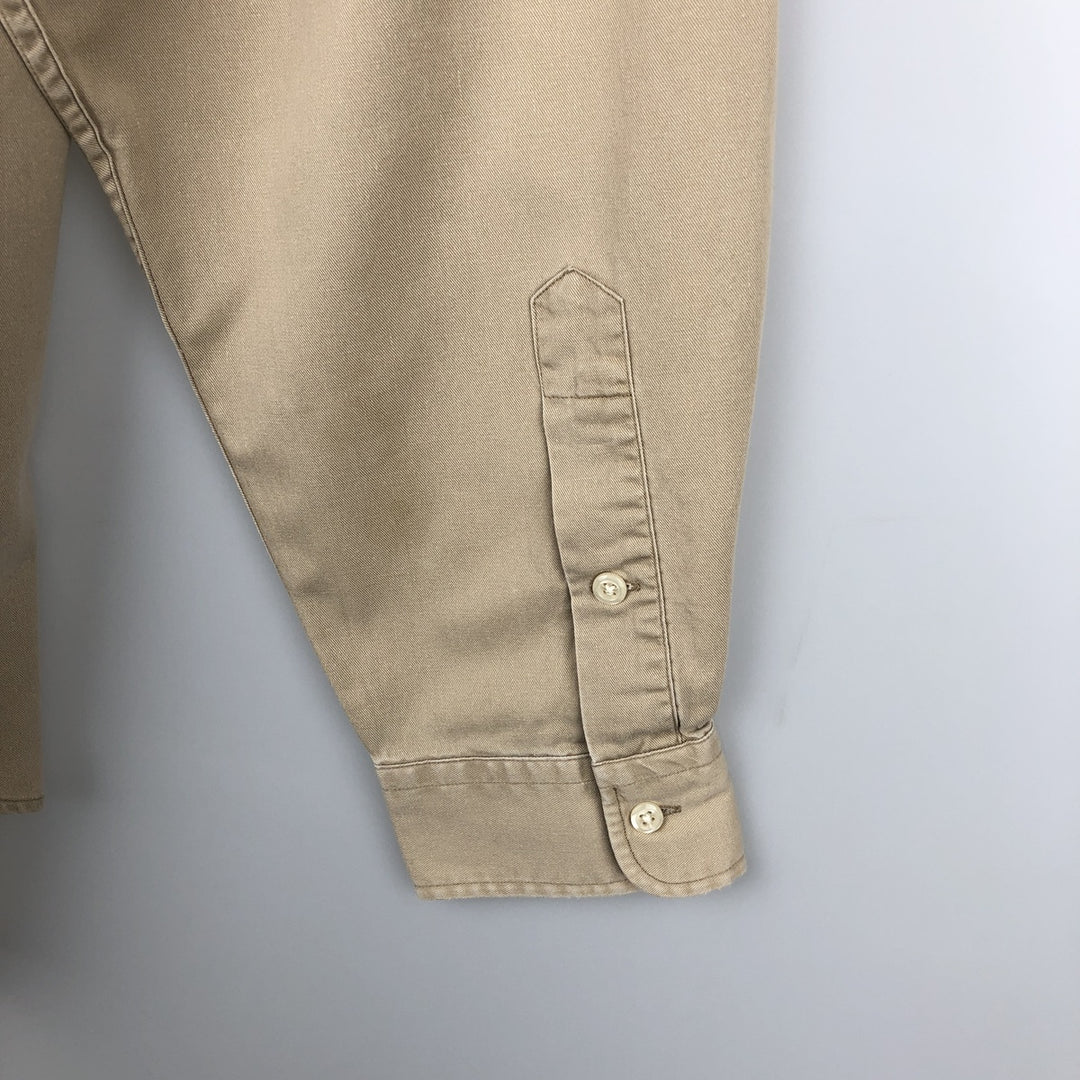 Ralph Lauren BLAIRE long sleeve button down shirt, men's XL size cotton Beige type Vintage Second Hand