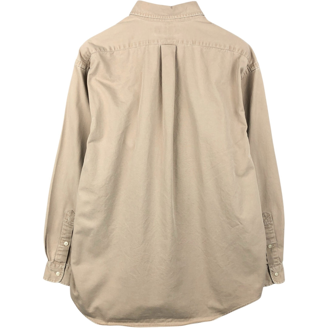 Ralph Lauren BLAKE long sleeve button down shirt, men's size L cotton Beige type Vintage Second Hand