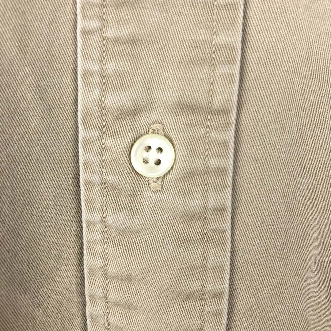 Ralph Lauren BLAKE long sleeve button down shirt, men's size L cotton Beige type Vintage Second Hand