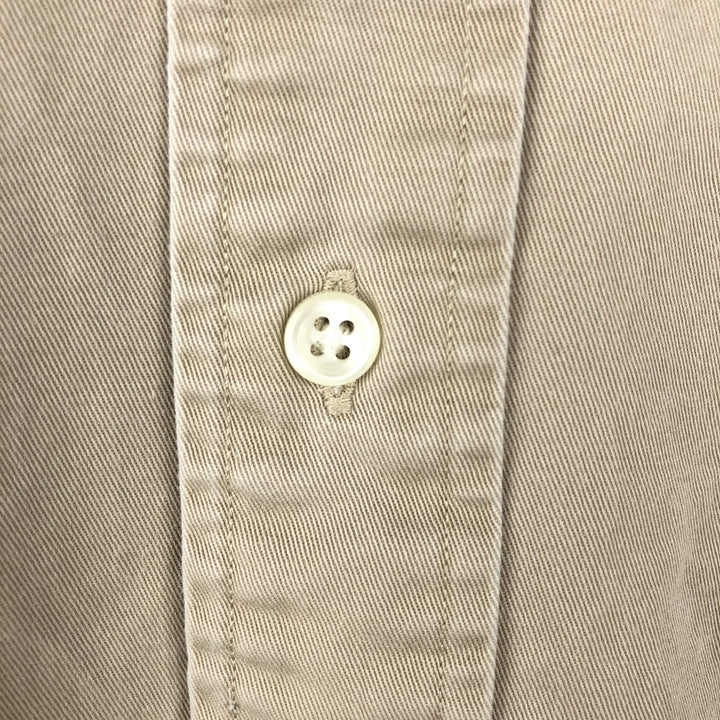 Ralph Lauren BLAKE long sleeve button down shirt, men's size L cotton Beige type Vintage Second Hand