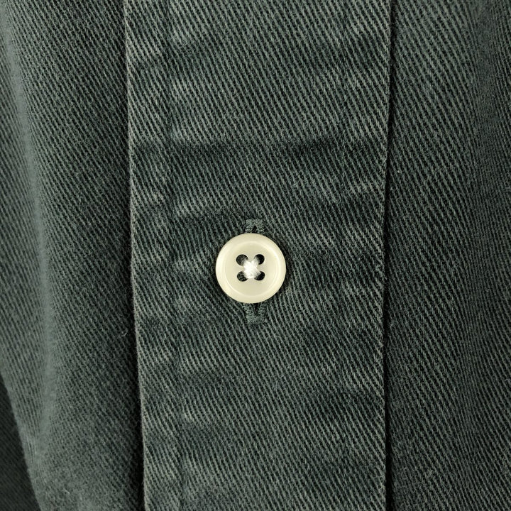Ralph Lauren BLAKE long sleeve button down shirt, men's size M cotton Charcoal Vintage Second Hand