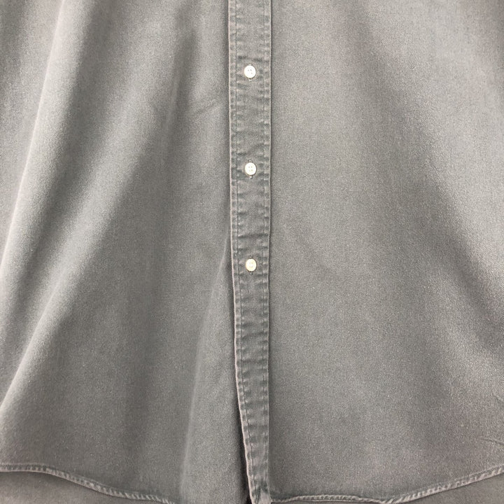 Ralph Lauren BLAKE long sleeve button down shirt, men's size M cotton Charcoal Vintage Second Hand