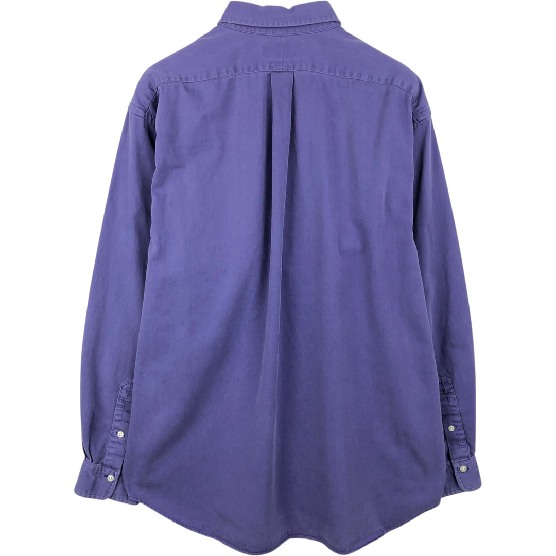 Ralph Lauren long sleeve button down shirt, men's XL size cotton Navy blue Vintage Second Hand