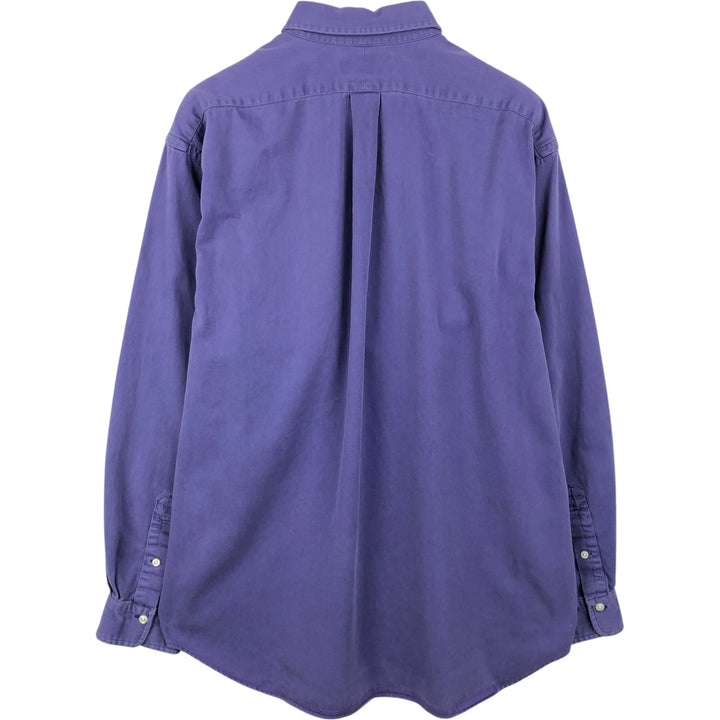 Ralph Lauren long sleeve button down shirt, men's XL size cotton Navy blue Vintage Second Hand