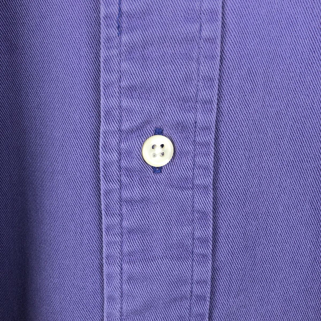 Ralph Lauren long sleeve button down shirt, men's XL size cotton Navy blue Vintage Second Hand