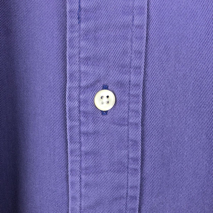 Ralph Lauren long sleeve button down shirt, men's XL size cotton Navy blue Vintage Second Hand