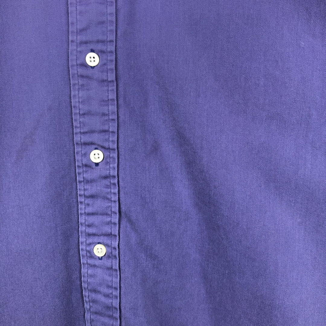 Ralph Lauren long sleeve button down shirt, men's XL size cotton Navy blue Vintage Second Hand
