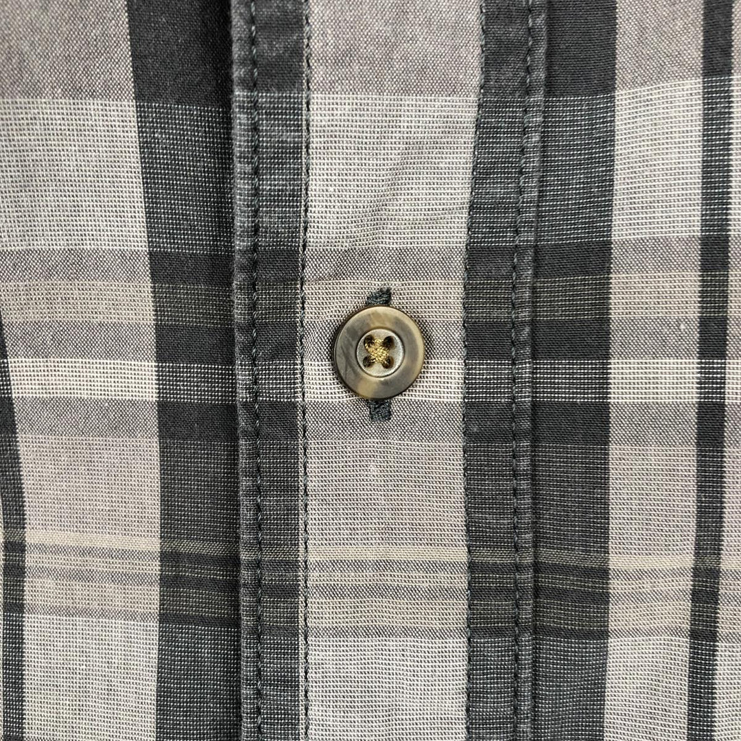 Carhartt Relaxed Fit Check Pattern Long Sleeve Button Down Work Shirt, Men's XXL cotton gray type Vintage Second Hand