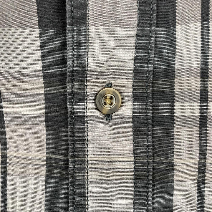 Carhartt Relaxed Fit Check Pattern Long Sleeve Button Down Work Shirt, Men's XXL cotton gray type Vintage Second Hand