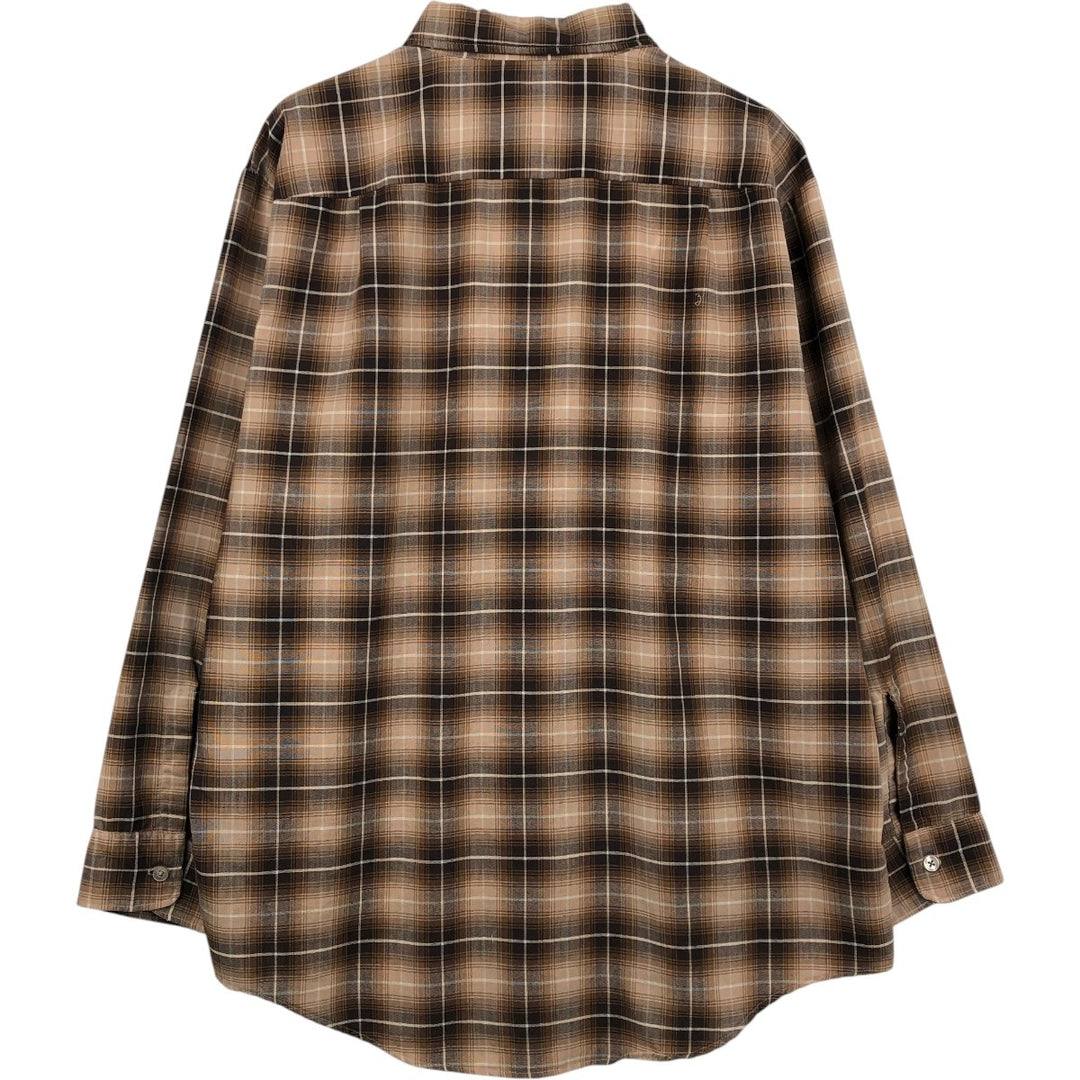 Vintage 1980'S JCPenney BIG MAC Check Pattern Long Sleeve Work Shirt, Men's Size XL unclear brown type Vintage Second Hand