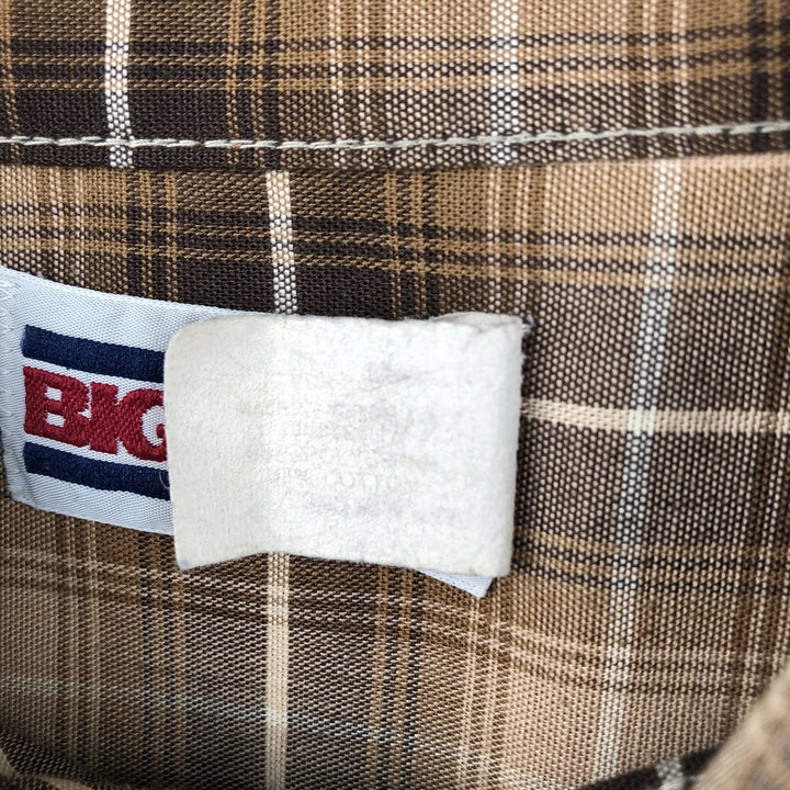 Vintage 1980'S JCPenney BIG MAC Check Pattern Long Sleeve Work Shirt, Men's Size XL unclear brown type Vintage Second Hand