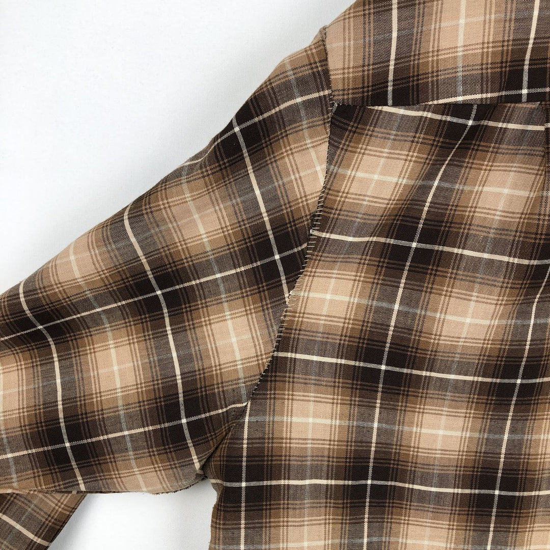 Vintage 1980'S JCPenney BIG MAC Check Pattern Long Sleeve Work Shirt, Men's Size XL unclear brown type Vintage Second Hand