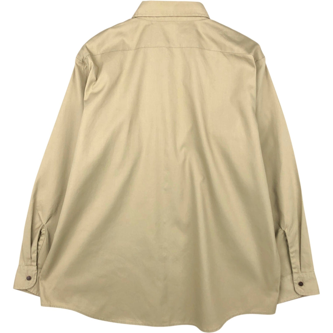 80s-90'S Osh Kosh B'GOSH Long-Sleeve Work Shirt, Men's Size XL (Equivalent), Vintage cotton Beige type Vintage Second Hand