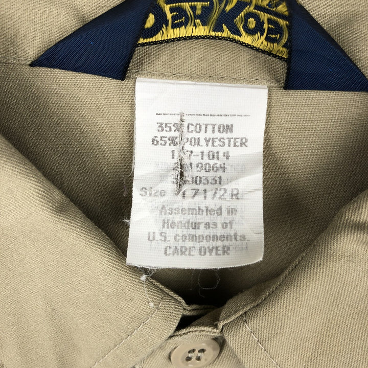 80s-90'S Osh Kosh B'GOSH Long-Sleeve Work Shirt, Men's Size XL (Equivalent), Vintage cotton Beige type Vintage Second Hand