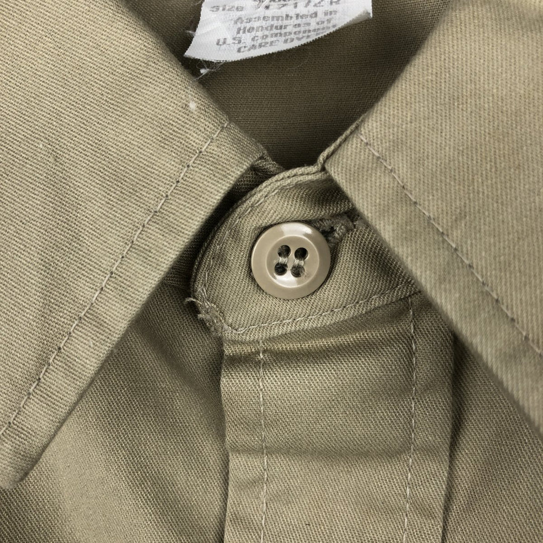 80s-90'S Osh Kosh B'GOSH Long-Sleeve Work Shirt, Men's Size XL (Equivalent), Vintage cotton Beige type Vintage Second Hand